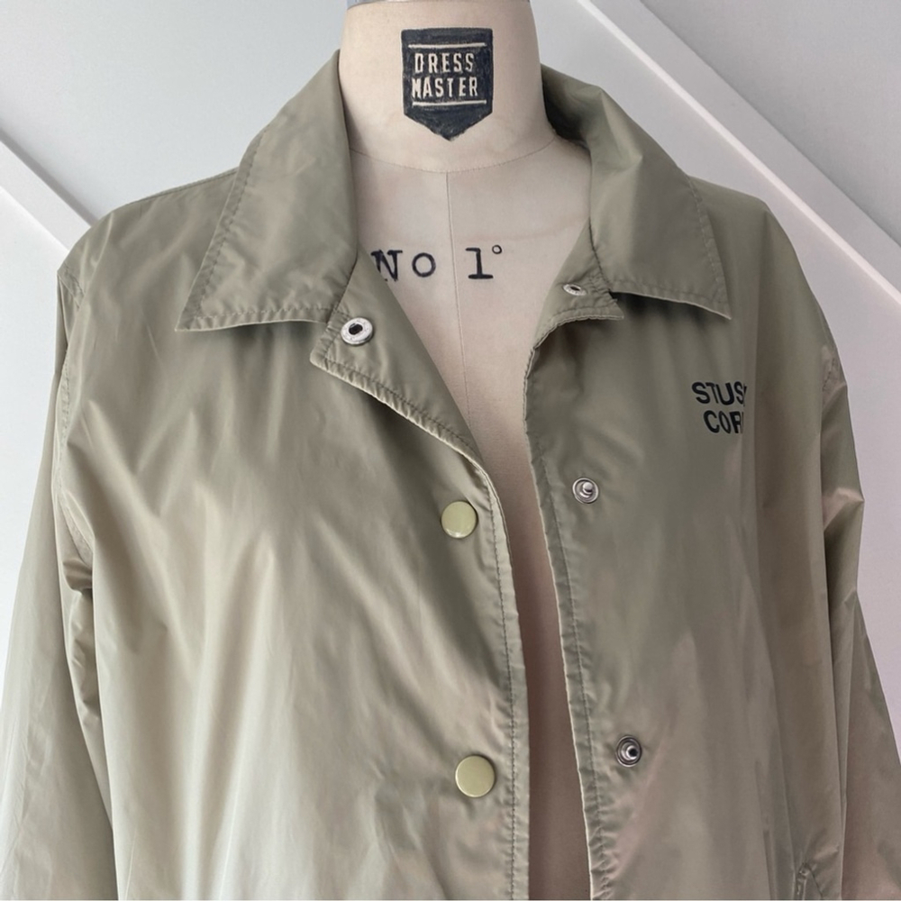 Stussy Corp Staff 19 Dice Coach Jacket Nylon Shell Khaki - Small - Picture 5 of 14